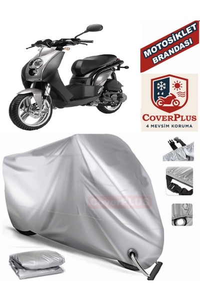 AutoZEL بيجو لوديكس 50 غطاء من القماش المشمع للدراجة النارية (متوافق مع القفل)