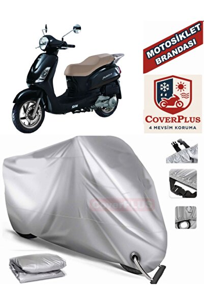 MotoEN Gray Lock Compatible Motor Tarpaulin Sym Fiddle Ii 125 Motorcycle Tarp...