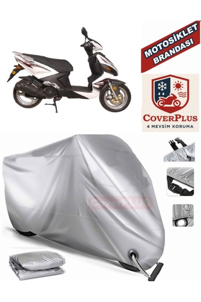 MotoEN Gray Lock Compatible Motor Tarpaulin Lifan Eagle 125 Motorcycle Tarpau...