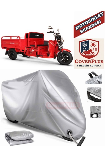 MotoEN Gray Lock Compatible Motor Tarpaulin Kuba Pickup 200 Max Motorcycle Ta...