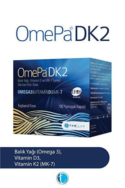 Omepa Dk2 Omega 3 & Vitamin D & Menaq7 100 Soft Capsules