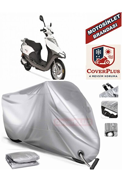MotoEN Gray Lock Compatible Motor Tarpaulin Arora Alfa 110 Motorcycle Tarpaul...