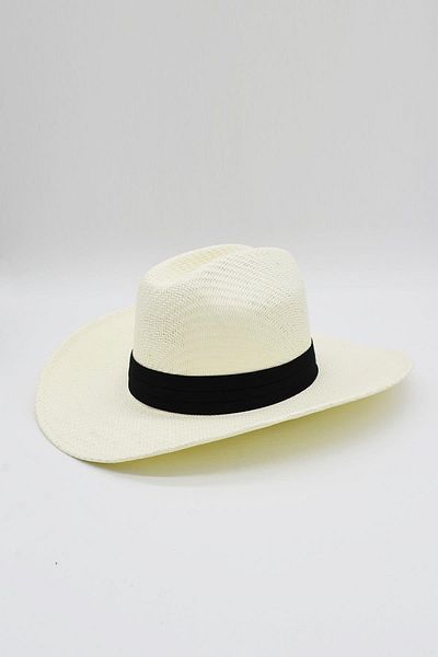 Külah Men's Sun Visor Hat Adjustable Wide Brim Straw Hat for Outdoor Activities - Beige