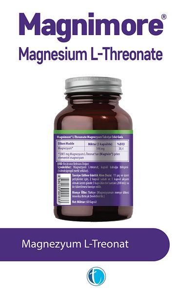 Magnimore Magnesium L-Threonate 60 Herbal Capsules Magnesium L-Threonate
