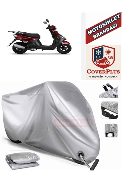 MotoEN Gray Lock Compatible Motor Tarpaulin Rks Rico Motorcycle Tarpaulin Cov...