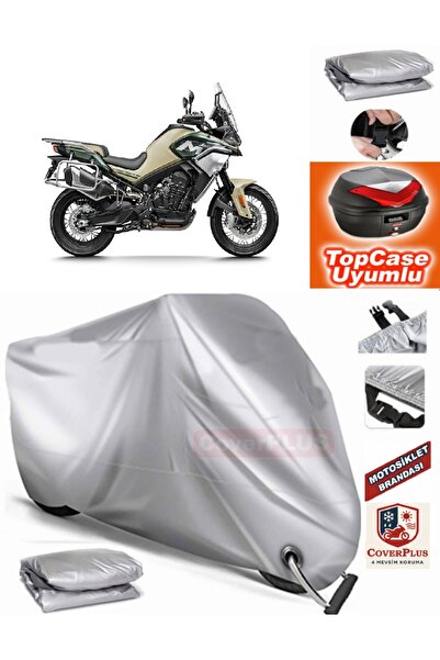MotoEN Gray Lock Compatible Cf Moto 800Mt Sport Tarpaulin Topcase Rear Bag Co...
