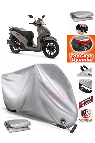 MotoEN Gray Lock Compatible Peugeot Belville 200I Abs Tarpaulin Topcase Rear ...