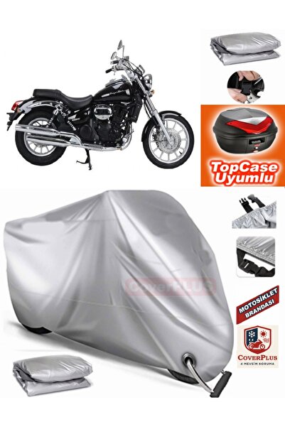 MotoEN Gray Lock Compatible Daelim Daystar 250 Tarpaulin Topcase Rear Bag Com...