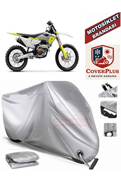MotoEN Gray Lock Compatible Motor Tarpaulin Husqvarna Fc 250 Motorcycle Tarpa...