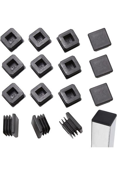 Generic Atack-B 32 PCS Square Plastic End Caps Square Tube Plug Plastic Inner Plugs Chair Insert Plugs Pipe