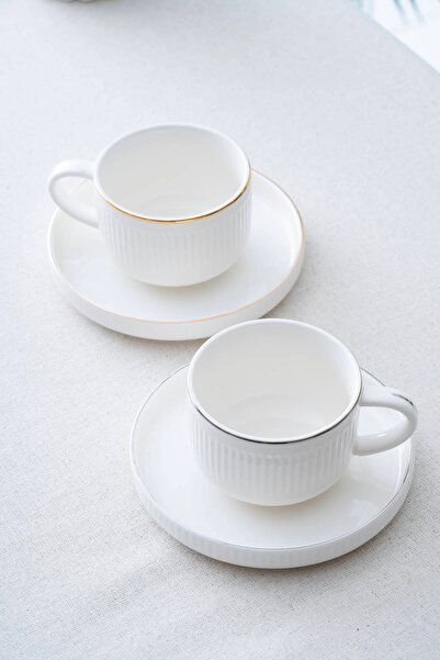 ACAR Kngstn 12 Parça 6 Kişilik Çay Fincan Takımı - 210 ml