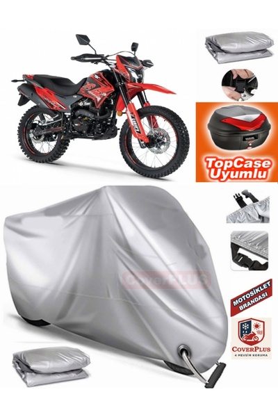 AutoZEL Rks XVR250 حقيبة خلفية متوافقة مع القماش المشمع للمحرك (الوصلة، متواف...