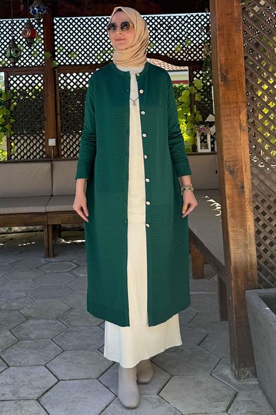 Rabia Şamlı Ζακέτα Magnolia Emerald Knitwear