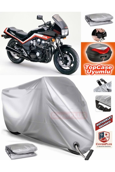 MotoEN Gray Lock Compatible Honda Cbx 750 Tarpaulin Topcase Rear Bag Compatib...