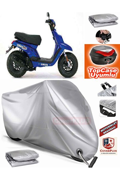MotoEN Gray Lock Compatible Yamaha Bws 100 Tarpaulin Topcase Rear Bag Compati...