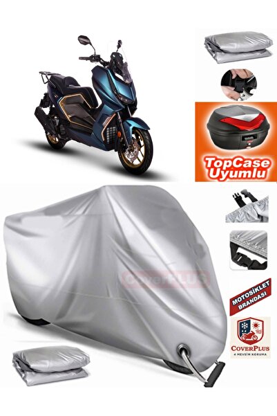 MotoEN Gray Lock Compatible Regal Raptor Xsuv125 Tarpaulin Topcase Rear Bag C...