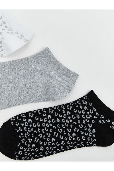 LC Waikiki Lcw Eco Patterned Women's Booties Socks 3-Pack (S5)