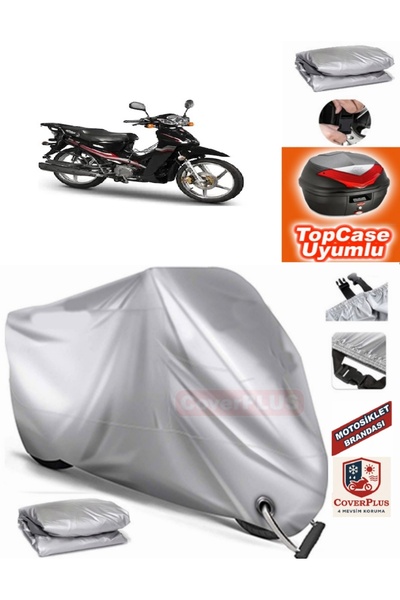 AutoZEL غطاء محرك متوافق مع حقيبة Motoran Wind 125 الخلفية (الوصلة، متوافق مع...