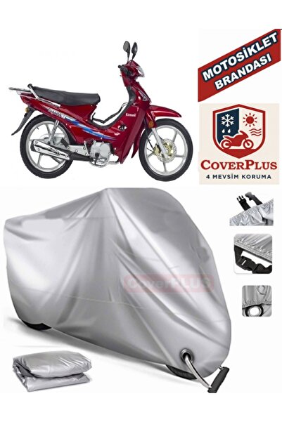 CoverPlus Gri Kilit Uyumlu Motor Brandası Kanuni Cup 100 S Motorsiklet Branda...