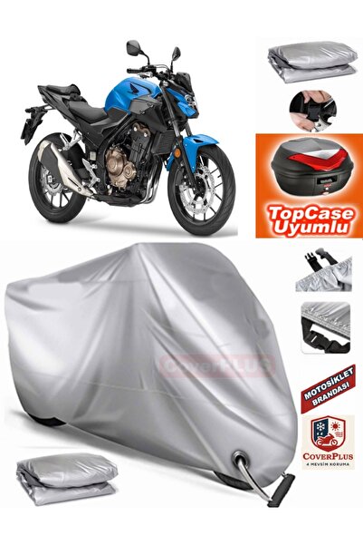 MotoEN Gray Lock Compatible Honda Cb 500 F Tarpaulin Topcase Rear Bag Compati...