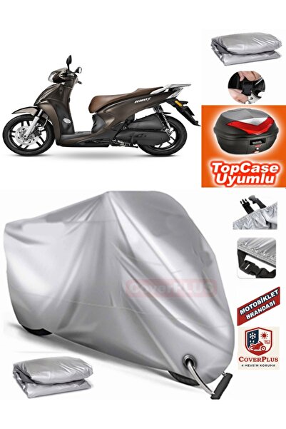 MotoEN Gray Lock Compatible Kymco People S 125I Tarpaulin Topcase Rear Bag Co...