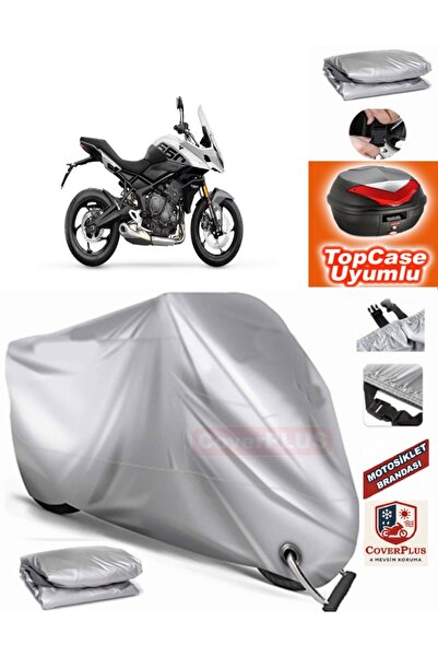MotoEN Gray Lock Compatible Triumph Tiger Sport 660 Tarpaulin Topcase Rear Ba...