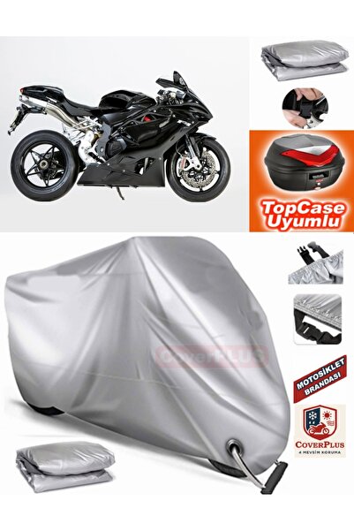 MotoEN Gray Lock Compatible Mv Agusta F4 1000 R Tarpaulin Topcase Rear Bag Co...