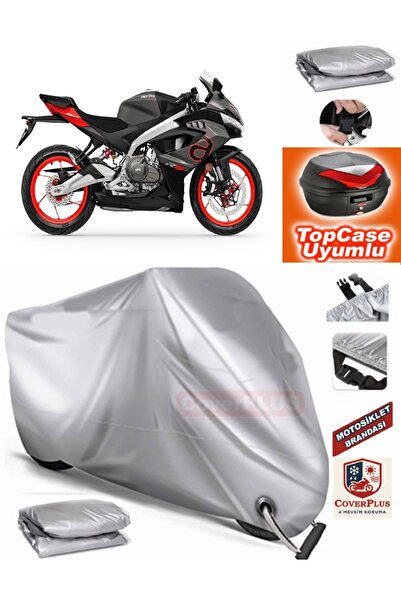 MotoEN Gray Lock Compatible Aprilia Rs 457 Tarpaulin Topcase Rear Bag Compati...