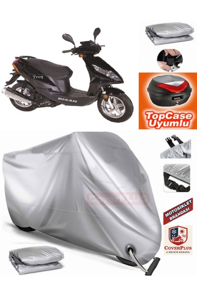 AutoZEL Bisan Troy 100 غطاء محرك متوافق مع حقيبة الظهر (الوصلة، متوافق مع القفل)