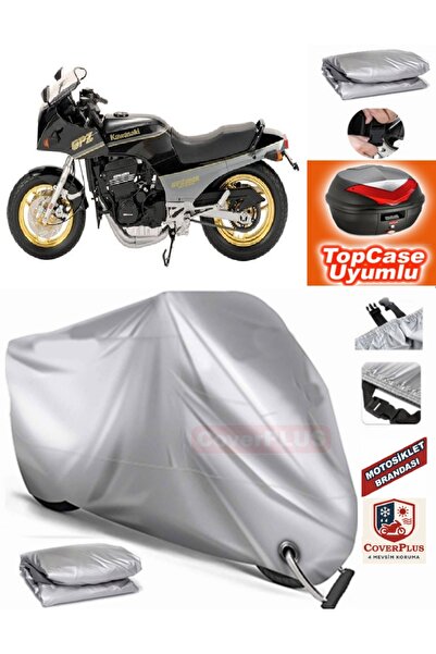 MotoEN Gray Lock Compatible Kawasaki Gpz 900 R Tarpaulin Topcase Rear Bag Com...