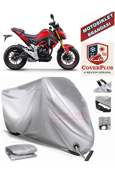 MotoEN Gray Lock Compatible Motor Tarpaulin Rks Rn 180 Motorcycle Tarpaulin C...