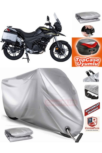 MotoEN Gray Lock Compatible Mondial Rx3I Evo-Abs Tarpaulin Topcase Rear Bag C...