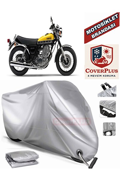 MotoEN Gray Lock Compatible Motor Tarpaulin Yamaha Sr 400 Motorcycle Tarpauli...