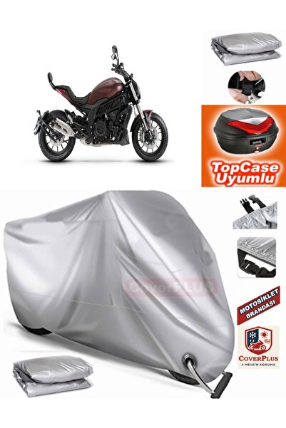 MotoEN Gray Lock Compatible Benelli 502-C Tarpaulin Topcase Rear Bag Compatib...