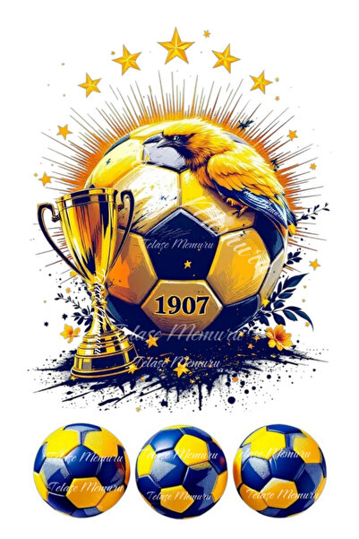 telaşe memuru زينة كعكة المروحة باللون الأصفر والأزرق الداكن - صورة الكيك وال...