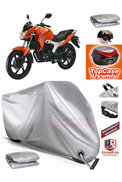 MotoEN Gray Lock Compatible Lifan Lf150T-9R Tarpaulin Topcase Rear Bag Compat...