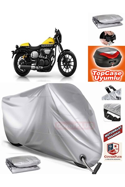 MotoEN Gray Lock Compatible Yamaha Xv950R Tarpaulin Topcase Rear Bag Compatib...
