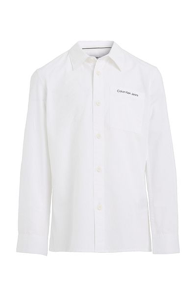 Calvin Klein Boys White Ceremony Poplin Shirt