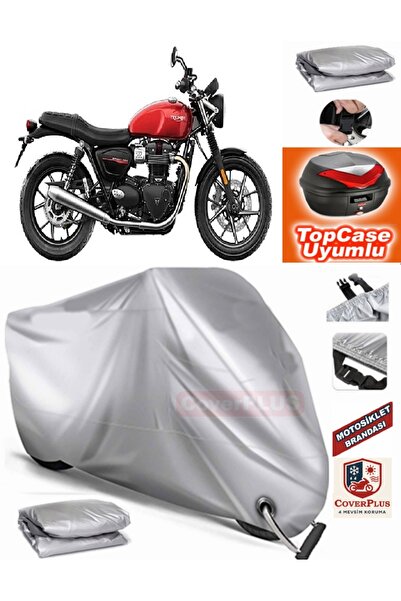 AutoZEL غطاء محرك متوافق مع حقيبة Triumph Street Twin الخلفية (متوافق مع التو...