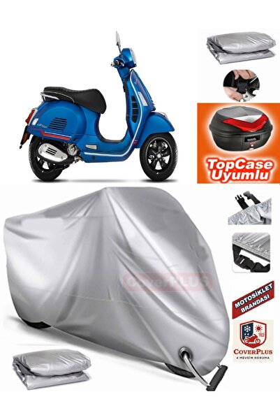 MotoEN Gray Lock Compatible Vespa Gt 200 Tarpaulin Topcase Rear Bag Compatibl...