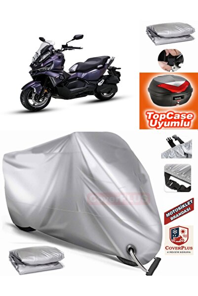 MotoEN Gray Lock Compatible Sym Adx 125 Tarpaulin Topcase Back Bag Compatible...