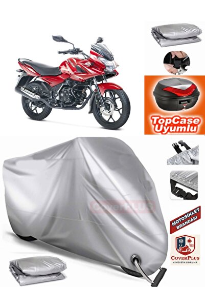 MotoEN قفل رمادي متوافق مع Bajaj Discover 150 F Canvas Topcase Rear Case متوا...