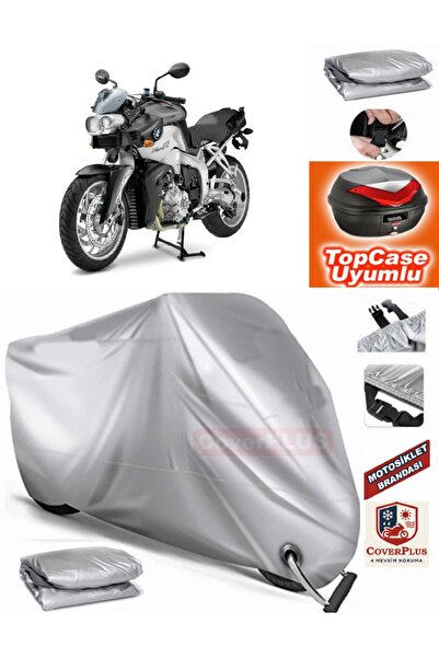 MotoEN Gray Lock Compatible Bmw K 1200 R Tarpaulin Topcase Rear Bag Compatibl...
