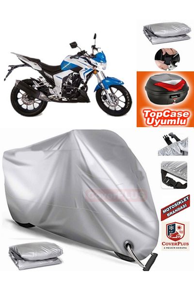 MotoEN قفل رمادي متوافق مع Falcon Sharp 150 قماش القنب Topcase الخلفي حقيبة متوافقة مع القماش المشمع المحرك