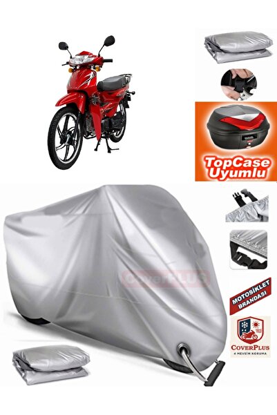MotoEN Gray Lock Compatible Mondial 100 Sfs Sport Tarpaulin Topcase Rear Bag ...