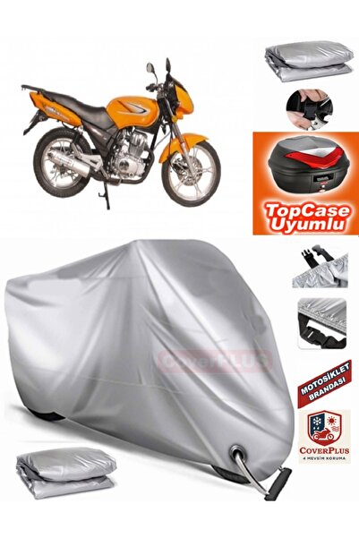 MotoEN Gray Lock Compatible Lifan Discovery 150 Tarpaulin Topcase Rear Bag Co...