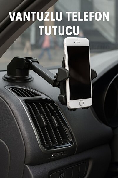 TOYFEST 360° Dönebilen Vantuzlu Araç Telefon Tutucu