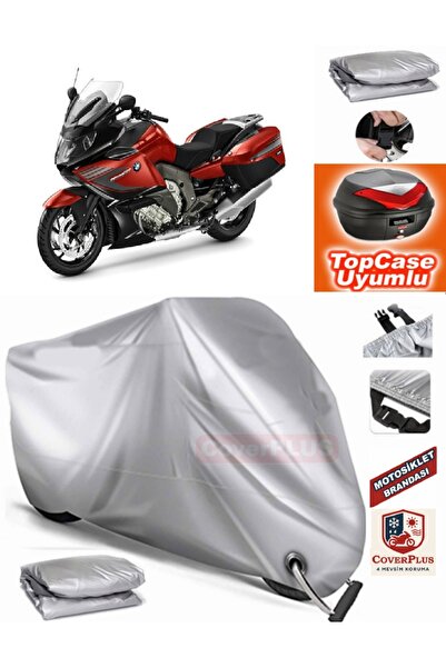 MotoEN Gray Lock Compatible Bmw K 1600 Gtl Tarpaulin Topcase Rear Bag Compati...
