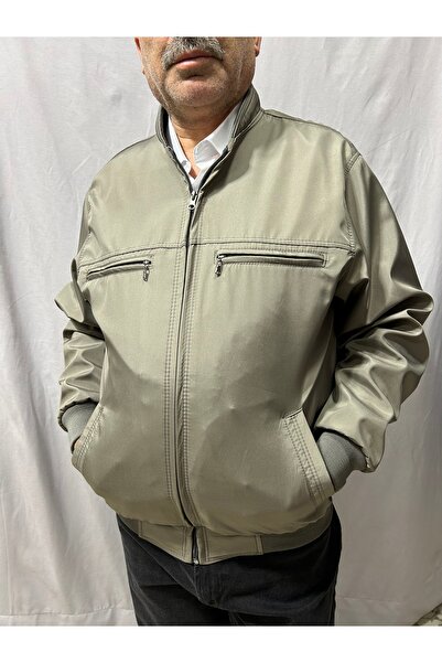 ECALAMODE Erkek Mevsimlik Astarlı Mont - Su Geçirmez, İç Cepli, Dik Yaka Spor...