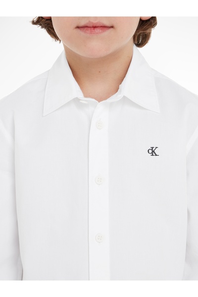 Calvin Klein Boys White Regular Ceremony Shirt